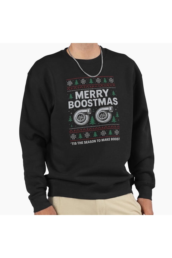 Merry Boostmas Turbo Christmas Sweater Car Guy Funny Retro Graphic Unisex Sweatshirt G13003, Up to Size 5XL