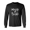 thumbnail image 1 of Merry & Bright Adult Long Sleeve T-shirt, 1 of 3
