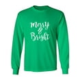 thumbnail image 1 of Merry & Bright Adult Long Sleeve T-shirt, 1 of 3