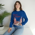 thumbnail image 1 of Merry Bright Christmas House Gift Unisex Heavy Blend™ Crewneck Sweatshirt, 1 of 7