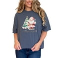 thumbnail image 1 of Merry & Bright, Christmas & Santa Art, Denim Comfort Colors T-Shirt, XL, 1 of 1