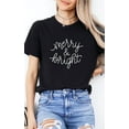 thumbnail image 1 of Merry & Bright Christmas T-Shirt – Festive Holiday Graphic Tee for Women & Men, 1 of 6