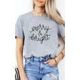 thumbnail image 1 of Merry & Bright Christmas T-Shirt – Festive Holiday Graphic Tee for Women & Men, 1 of 6