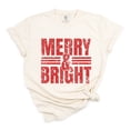 thumbnail image 1 of Merry & Bright Distressed - Women's Garment Dyed Graphic T-Shirt, 1 of 10