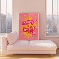thumbnail image 1 of Merry & Bright-Ish Christmas Wall Art Retro Pink Holiday Print Festive Y2K Christmas Poster Colorful Holiday Decor Retro Christmas Decor- Wall Art Print, 24x36 UNFRAMED, 1 of 3