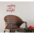 thumbnail image 1 of Merry & Bright Winter Art Vinyl Decals Wall Holiday Saying Quotes,12x12-inch, Red, 1 of 6