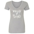 thumbnail image 1 of Merry & Bright Womens V-Neck Tee, 1 of 1