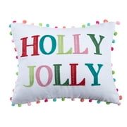 Merry & Bright by Levtex Home - Holly Jolly - Quilted Decorative Pillow 14X18in. - Holly Jolly - Reversible - Cotton/Poly