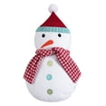 thumbnail image 1 of Merry & Bright by Levtex Home - Holly Jolly - Quilted Decorative Pillow (17x11in.) - Snowman - Reversible - Cotton/Poly, 1 of 6