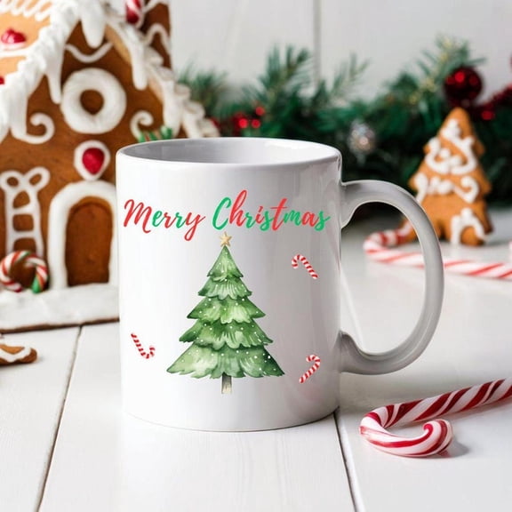 Merry CH1Ristmas Tree Mug Fest Coffee Cup, Secret Santa Gift