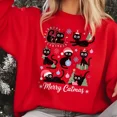 thumbnail image 1 of Merry CatMas Sweatshirt, Cat Lovers Holiday Gift, 1 of 5