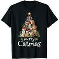 thumbnail image 1 of Merry Catmas Funny Cat Mom Cat Dad Christmas Cat T-Shirt, 1 of 5