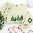 thumbnail image 1 of Merry Catmas Sweatshirt: Embroidered Black Cat Christmas Crewneck, Cat Lover Gift, 1 of 4