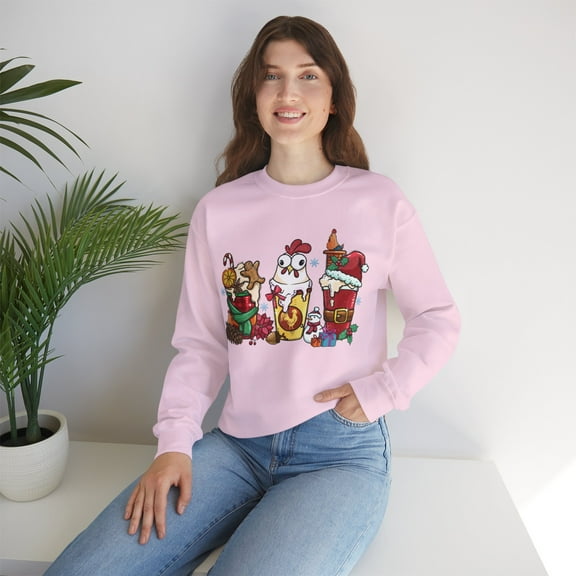 Merry Chickmas Sweatshirts, Chicken Sweatshirts, Christmas Sweatshirts