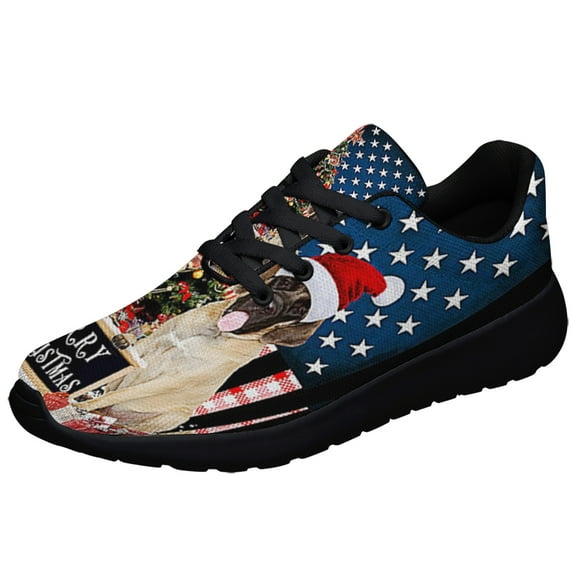 Merry ChriStas English MaStff Shoes Sneakers Black Size 3.5