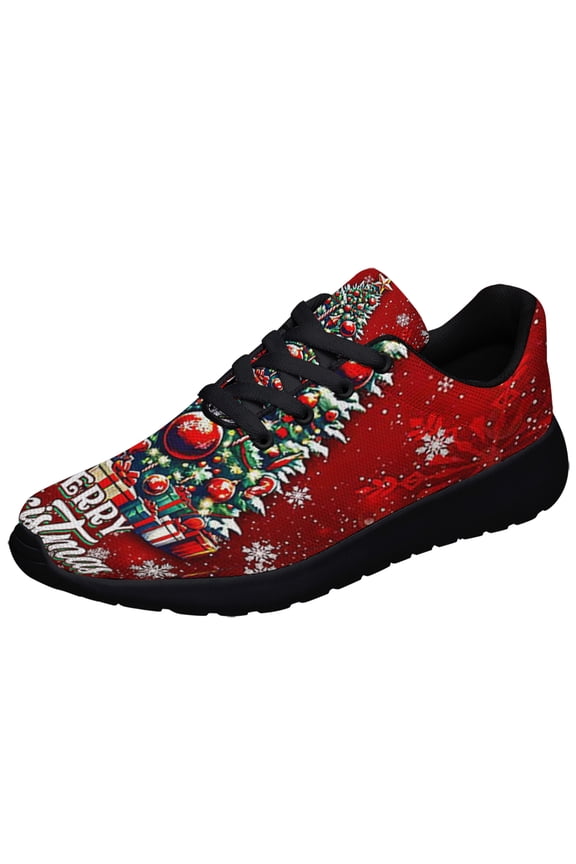 Merry ChriStas Tree Shoes Sneakers Black Size 4