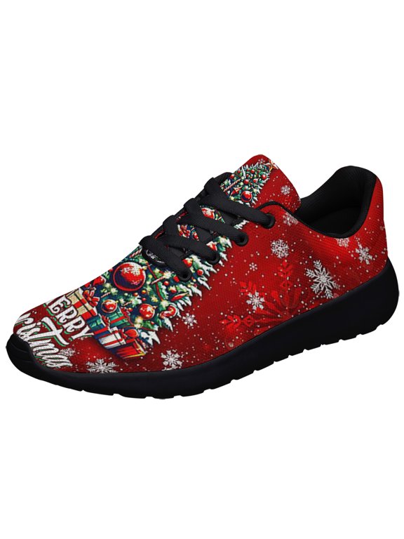 Merry ChriStas Tree Shoes Sneakers for Women Men Black Size 11