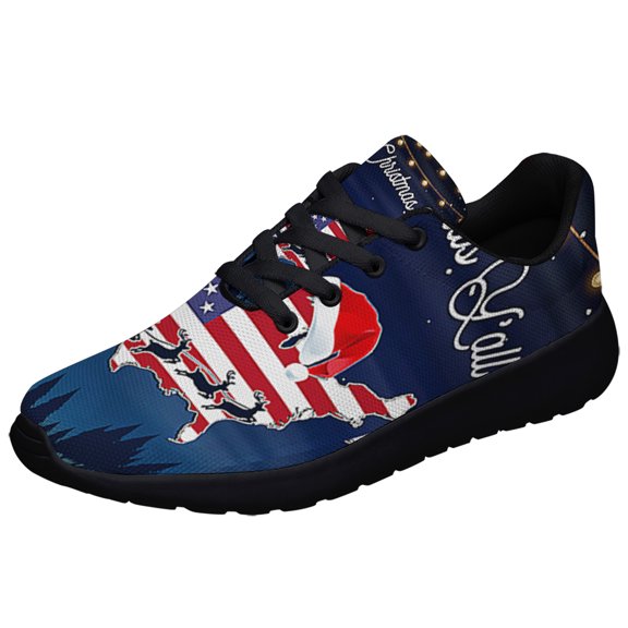 Merry ChriStas Y'all American flag Shoes Sneakers Black Size 9.5
