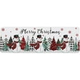 thumbnail image 1 of Merry Christma Kitchen Mat Rug 1 PCS Snowman Buffalo Xmas Tree White Runner Rug Anti-Fatigue Comfort Memory Foam Standing Mat Non-Slip Floor Door Mat for Bathroom Bedroom 18x47in, 1 of 6
