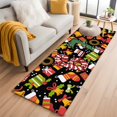 thumbnail image 1 of Merry Christmas 2'x6' Runner Rugs for Hallway Kitchen Bedside Non Slip, Winter Xmas Stockings Gifts Bells Cartoon Entryway Rug Runners with Rubber Backing, Long Carpet Runner for Laundry Room, 1 of 8