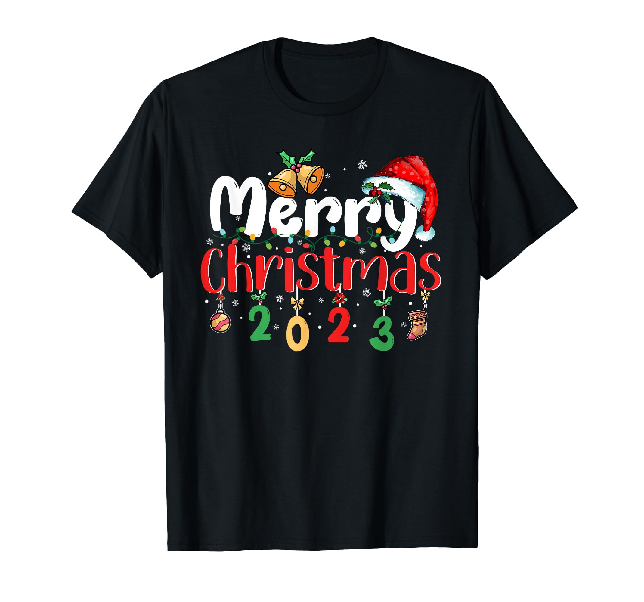 Merry Christmas 2023 Matching Family Santa Elf Funny Xmas T-Shirt ...