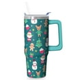 thumbnail image 1 of Merry Christmas 30oz Tumbler with Handle and Straw Vacuum Insulated Stainless Steel Water Bottle for Home Travel Holiday Drinks, 1 of 5
