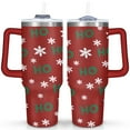 thumbnail image 1 of Merry Christmas 40 Oz Tumbler with Handle Insulated Leakproof Xmas Tree Cup Decorative Tumbler for Holiday Accessories Camping Outdoor for Mom Wife Teacher Neighbor, 1 of 7