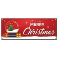 thumbnail image 1 of Merry Christmas | 48" X 120" Banner | Heavy Duty 13oz. Outdoor Vinyl Single Sided With Grommets | Made in The USA, 1 of 4