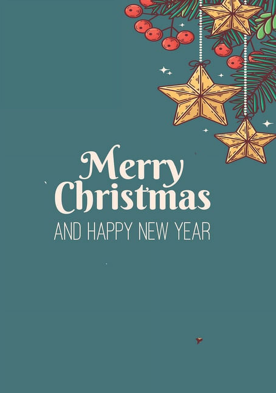 Merry Christmas AND HAPPY NEW YEAR : a beautiful coloring book with Christmas designs on a black background, for gloriously vivid colors (Paperback)