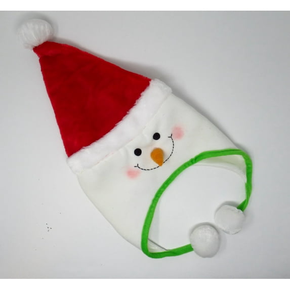 Merry Christmas Adult One Size Snowman In A Santa Hat Character Hat | Novelty Festive Holiday Accessory | Perfect for Christmas Celebrations | Comfortable Fit | By CVS Pharmacy