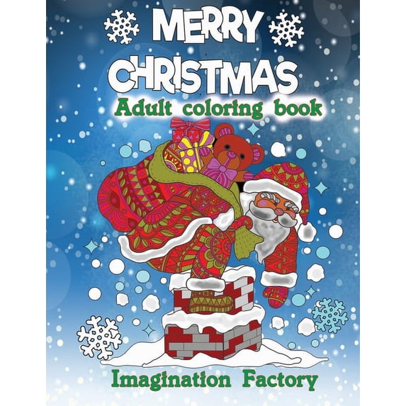 Merry Christmas Adult coloring book, (Paperback)