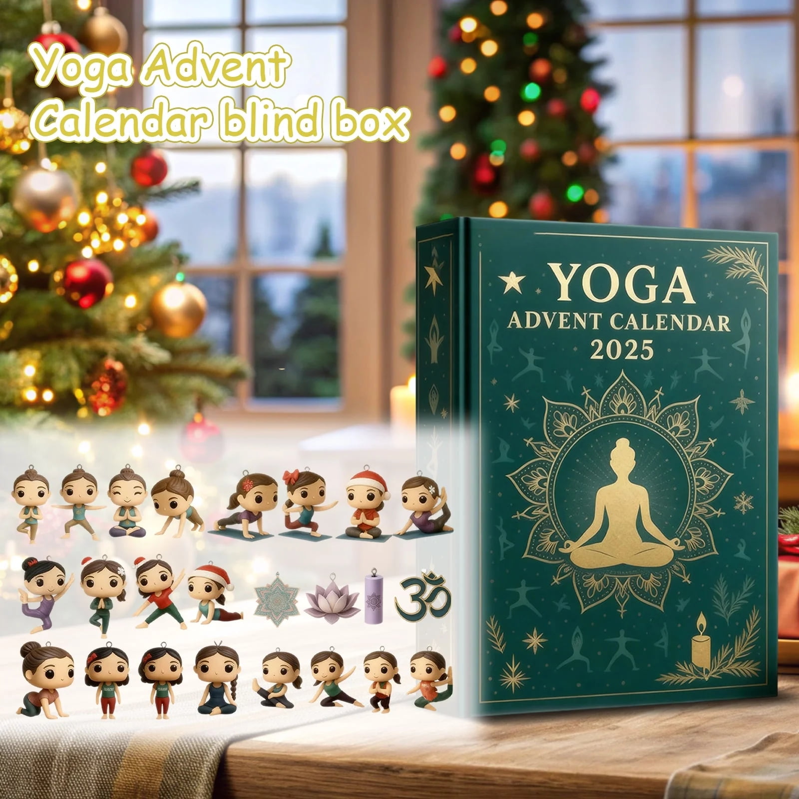Merry Christmas Advent Calendar 2025 Yoga Advent Calendar 2D Acrylic merry-christmas-advent-calendar-2025-yoga-advent-calendar-2d-acrylic