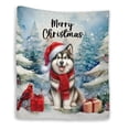 thumbnail image 1 of Merry Christmas Alaskan Malamute Enjoys Woofmas Winter Xmas Holiday Quilt Blanket Alaska Mal Dog Lovers Gifts Cozy Comforter Throw Blanket - 02022, 1 of 5