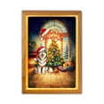 thumbnail image 1 of Merry Christmas Alaskan Malamute Santa Hat Xmas Tree Winter Holiday Acrylic Plaque with Wood Photo Frame Box Alaska Mal Dog Lovers Gifts Light Box - 01013, 1 of 5