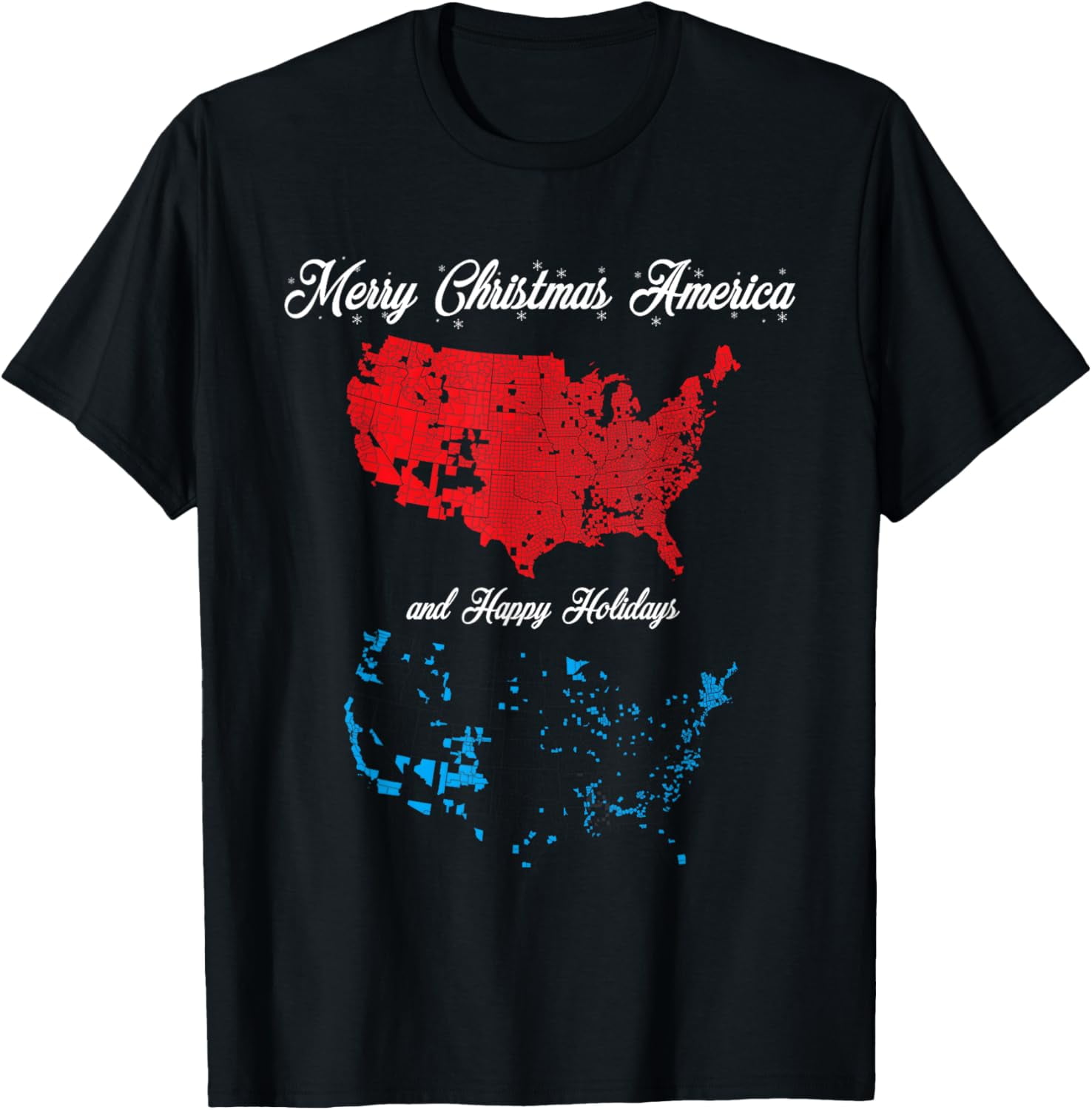 Merry Christmas America Funny 2024 Election Map Holiday TShirt