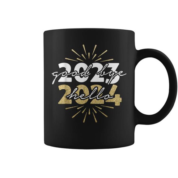 Merry Christmas And Happy New Year Goodbye 2023 Hello 2024 Coffee Mugs