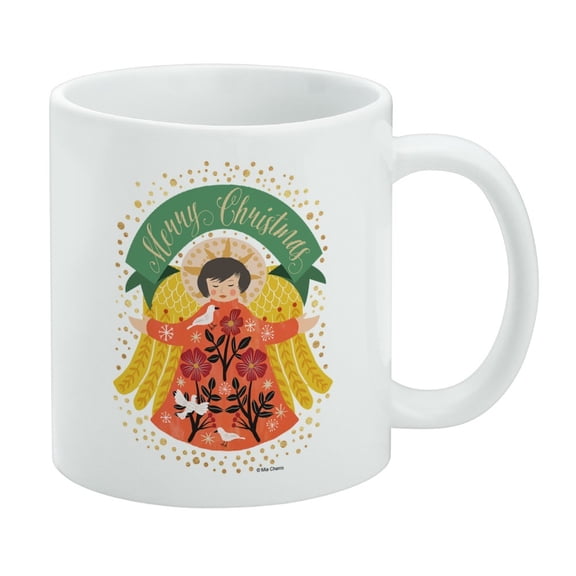 Merry Christmas Angel White Mug