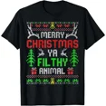 thumbnail image 1 of Merry Christmas Animal Filthy Ya Xmas Family Pajama Unisex T-Shirt, up to size 5XL, 1 of 2