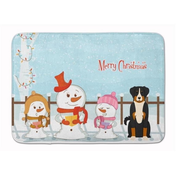 Merry Christmas Appenzeller Sennenhund Machine Washable Memory Foam Mat