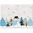 thumbnail image 1 of Merry Christmas Area Rug 4x6ft Christmas Snowman Snowflakes Tree Blue White Linen Non-Slip Washable Square Rugs Soft Felt Indoor Floor Mat for Bedroom Kitchen Living Room Bathroom, 1 of 8