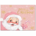 thumbnail image 1 of Merry Christmas Area Rug 4x6ft Pink Santa Claus Poinsettia Winter Snowflake Non-Slip Washable Square Rugs Soft Felt Indoor Floor Mat for Bedroom Kitchen Living Room Bathroom, 1 of 8