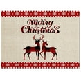 thumbnail image 1 of Merry Christmas Area Rug 4x6ft Red Buffalo Check Plaid Elk Xmas Non-Slip Washable Square Rugs Soft Felt Indoor Floor Mat for Bedroom Kitchen Living Room Bathroom, 1 of 8