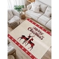 thumbnail image 1 of Merry Christmas Area Rug for Bedroom 5x7 Ft Red Buffalo Check Plaid Elk Xmas Super Soft fuzzy Throw Rug Non-Slip Fluffy Plush Indoor Floor Carpet for Living Room Nursery Home Decor, 1 of 1