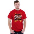 thumbnail image 1 of Merry Christmas Bacon Meat Lover Plus Size Crewneck Graphic Tee Shirt Brisco Brands 2X, 1 of 5