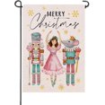 thumbnail image 1 of Merry Christmas Ballet Dancer Small Decorative Garden Flag, Xmas Ballerina Girl Nutcracker Mouse Snowflakes Yard Lawn Outside Decor, Winter Holiday Farmhouse Outdoor Home Decoration 12 x 18, 1 of 6