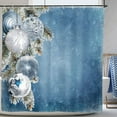 thumbnail image 1 of Merry Christmas Balls Shower Curtains Silvery and Blue Rope Balls with Snowflakes Fashion Winter Holiday Bath Curtains 72"x72", 1 of 7