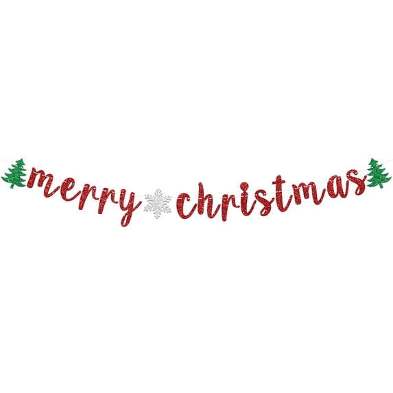Merry Christmas Banner, Merry Xmas Banner for Christmas Holiday Party ...