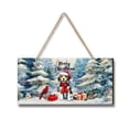 thumbnail image 1 of Merry Christmas Beagle Enjoys Woofmas Winter Xmas Holiday Landscape Wood Sign Beagles Dog Lover Gifts Idea Hanging Wall Home Decor - 02022, 1 of 5