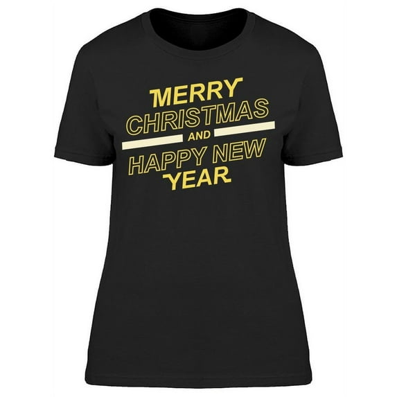 Merry Christmas Bicolor T-Shirt Women -Image by Shutterstock Women T-Shirt, Female Medium