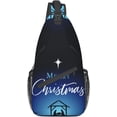 thumbnail image 1 of Merry Christmas Birth Christ Sling Bag Crossbody Hiking Travel Chest Bags Backpack Shoulder Daypack for Women Men, 1 of 7